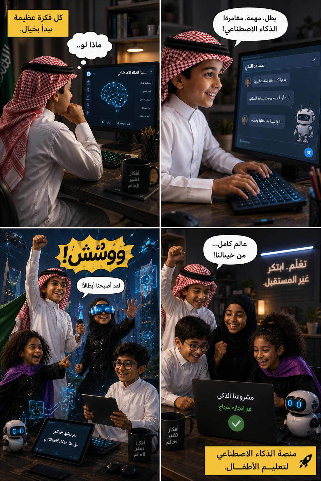 A young learner exploring AI