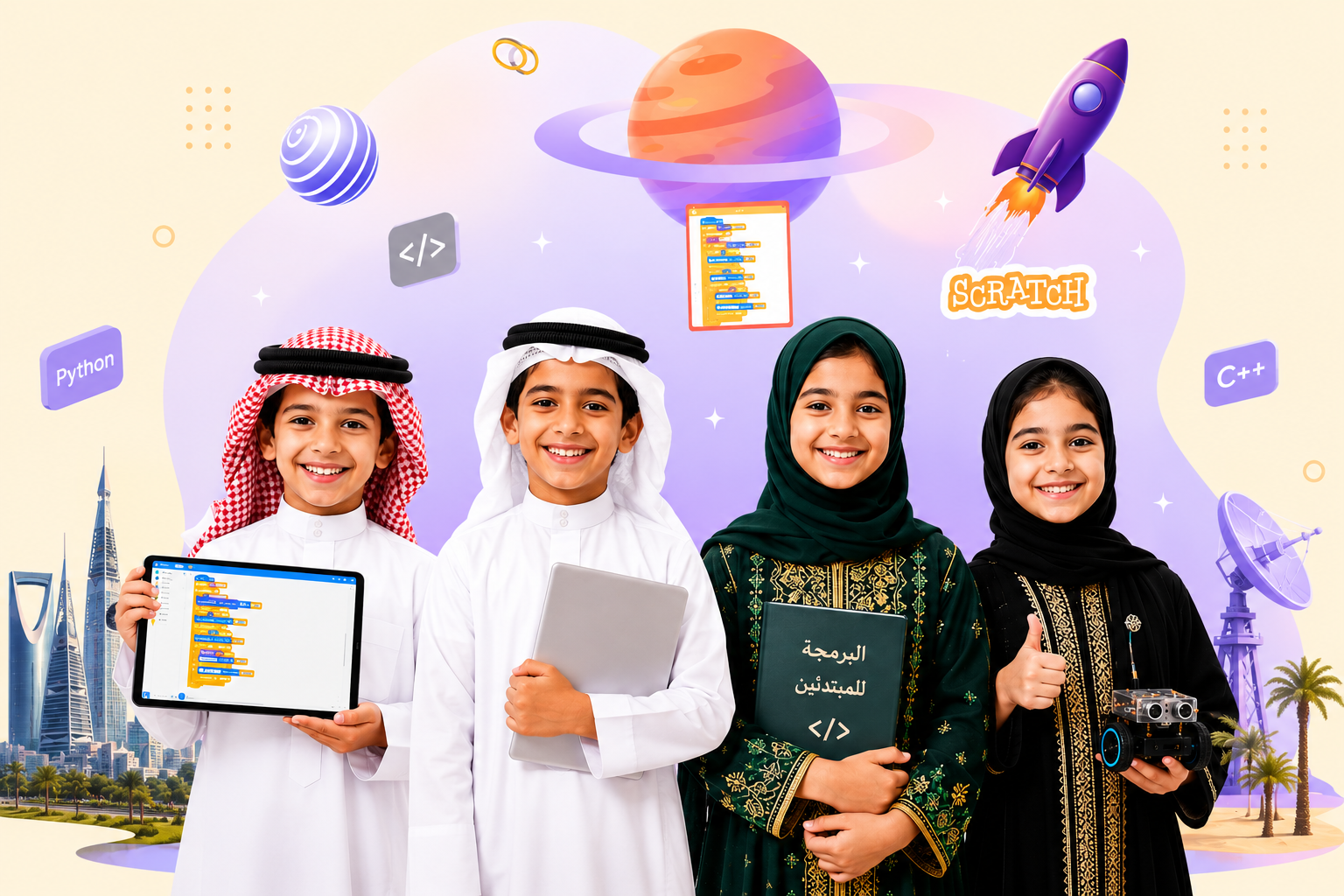 Children exploring technology